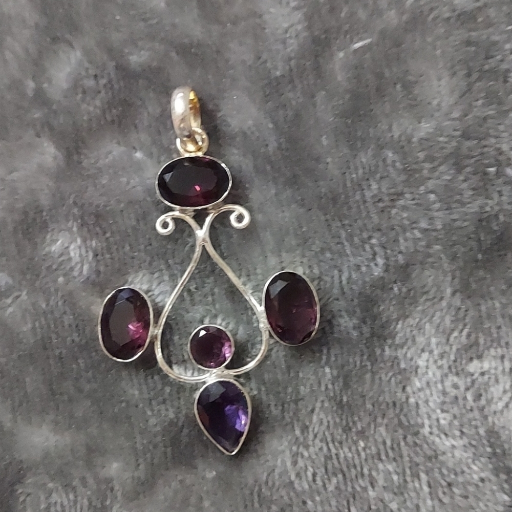 Amethyst Sterling Silver Pendant